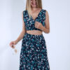 ΣΕΤ CROP TOP ΚΡΟΥΑΖΕ – ΦΟΥΣΤΑ ΜΠΛΕ FLORAL
