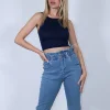 Crop top μπλε εξώπλατο