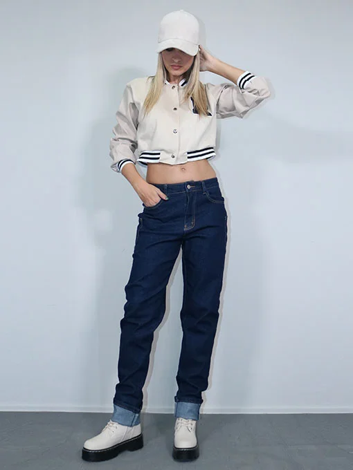 Τζιν cargo φαρδύ ελαστικό παντελόνι