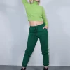 Φόρμα παντελόνι πράσινο κοτλέ ελαστικό