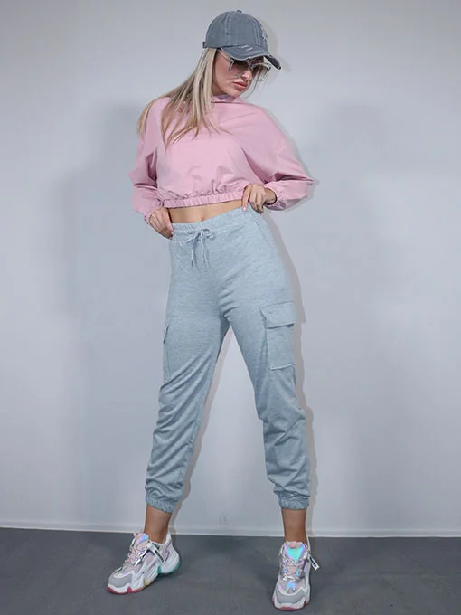 Φόρμα παντελόνι φούτερ γκρι