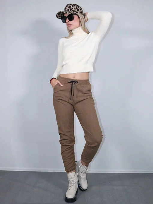 Μπλουζάκι crop πλεκτό εκρού χνούδι ζιβάγκο