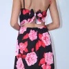 Φόρεμα μακρύ floral εξώπλατο με δέσιμο