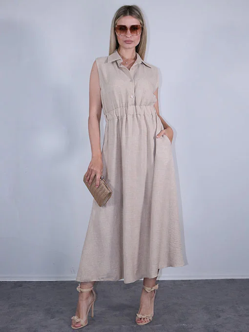 Φόρεμα τύπου λινό
