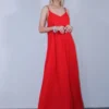 Φόρεμα closs κόκκινο μακρύ με τσέπες