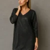Φόρεμα lurex μαύρο oversize