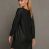 Φόρεμα lurex μαύρο oversize