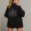 Oversized Blazer με Strass “Eye”