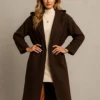 Oversize Ζακέτα Τσόχα καφέ