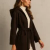 Oversize Ζακέτα Τσόχα καφέ