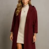 Oversize Ζακέτα Τσόχα μπορντό