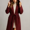 Oversize Ζακέτα Τσόχα μπορντό