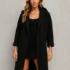 Oversize Ζακέτα Τσόχα μαύρη