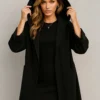 Oversize Ζακέτα Τσόχα μαύρη