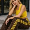 Παντελόνα φόρμα leopar με κίτρινες ρίγες