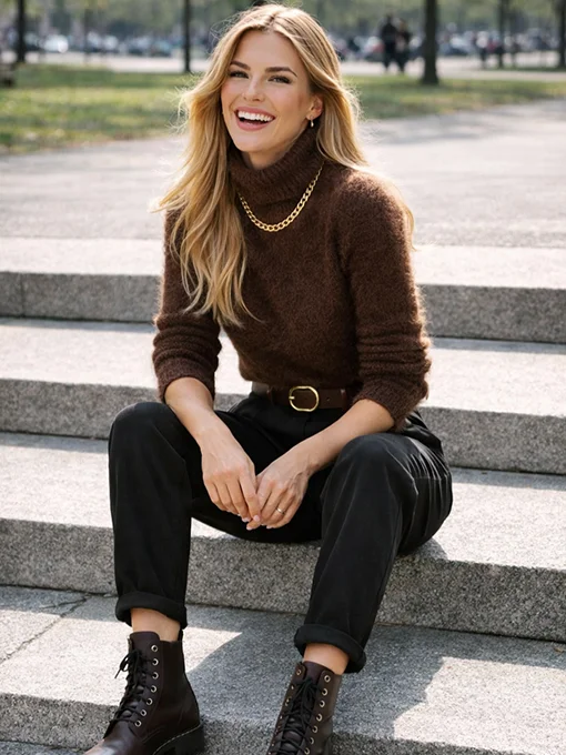 Παντελόνι κοτλέ χοντρό μαύρο με ζώνη