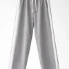 Παντελόνι φόρμα γκρι με ρίγα στο πλάι 
