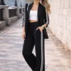 Σετ κοστούμι φούτερ μαύρο oversized