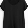 T-shirt μονόχρωμο μαύρο