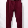 Παντελόνι ψηλόμεσο μπορντό με ζώνη