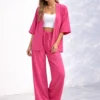 Σετ παντελόνα φούξια με ζακέτα φαρδιά