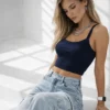 CROP TOP ΜΠΛΕ ΡΙΠ