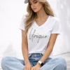 Μπλούζα λεύκη με strass UNIQUE