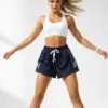 Σορτσάκι αθλητικό μπλε γυαλιστερό με ρίγες