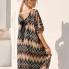Φόρεμα boho μάξι μαύρο πολύ φαρδύ και ελαστικό