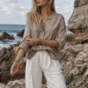 Βαμβακερό πουκάμισο πούρο με χαλαρή εφαρμογή