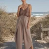 Παντελόνα φάκελος πούρο boho με σφηκοφωλιά