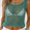 Πλεκτό lurex βεραμάν crop top